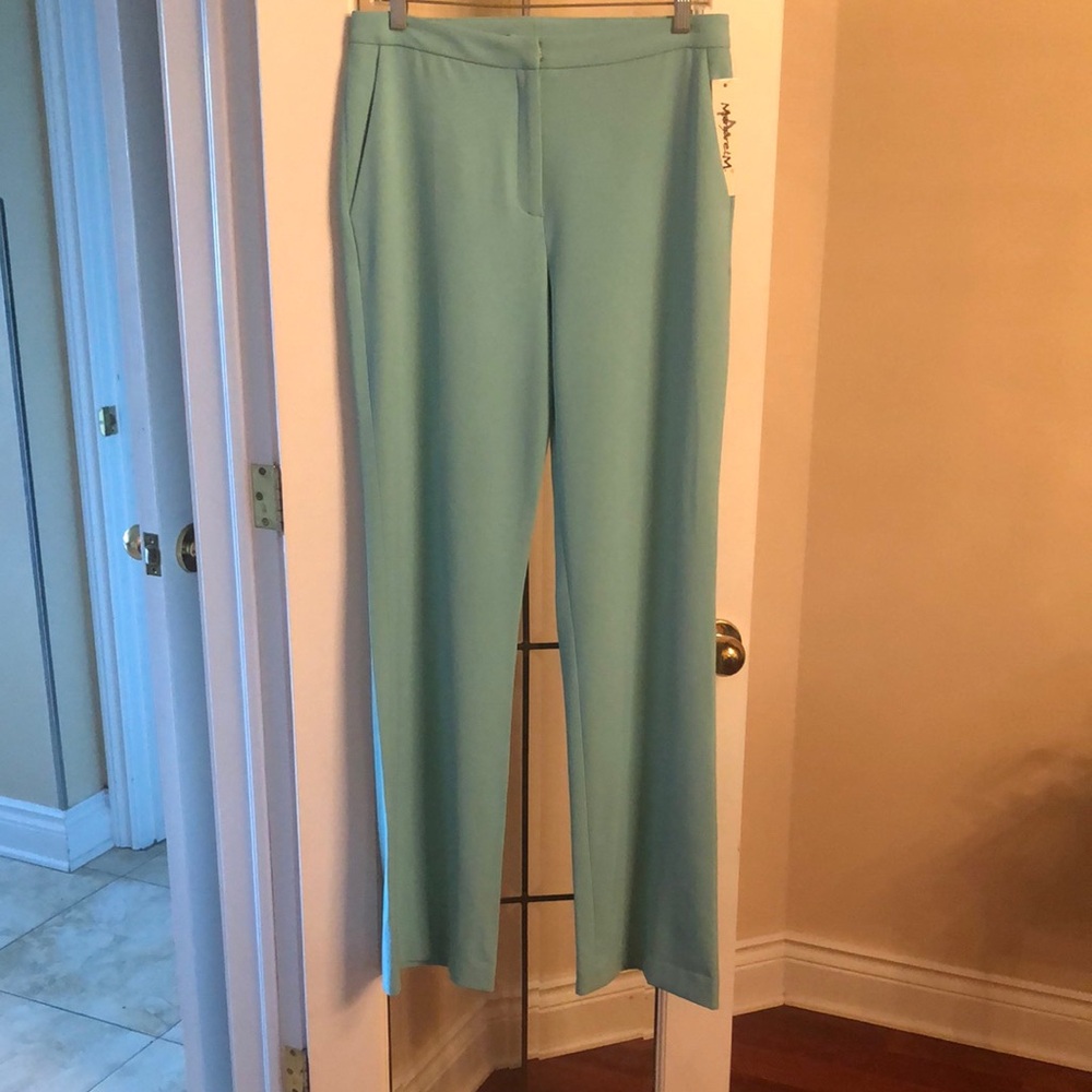 Margaret M Aqua Women's Straight-Leg Pants NWT